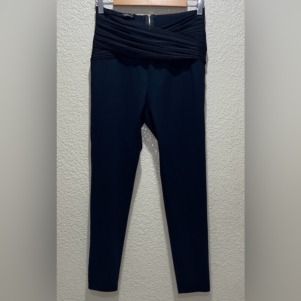 Bebe Black Ruched Waist Leggings